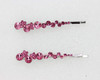 Faship A Pair Of Pink Premium Rhinestone Crystal Floral Hair Clips Pins 2 Pcs