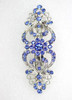 Faship Gorgeous Blue Crystal Floral Hair Barrette
