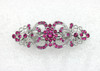 Faship Gorgeous Fuchsia Crystal Floral Hair Barrette