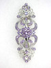 Faship Gorgeous Violet Light Purple Crystal Floral Hair Barrette