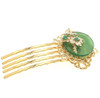 MIAO WU Chinese Traditional Women Flower Metal Hair Side Clip Comb,Hair Styling Making Accessories for Hanfu Costume Bridal Wedding Headwear