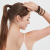 Qooocy Variety Pack Hair Tie Bracelets for Women - 15 Elastic Ponytail Bands for Thick and Thin Hair, Prevents Breakage