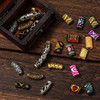 WILLBOND 24 Pcs Hair Jewelry for Braids Loc Jewelry for Dreadlock African Beads Hair Tube Beads DIY Braiding Accessories Decorations for Men Women