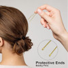 U Shaped Hair Pins, AITRAI 240Pcs Blonde Hair Pins Bun Pins U Bobby Pins for Women with Storage Box, 2.4inch