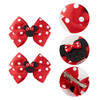 2 Pairs Mouse Ears Hair Clips & Mouse Hair Bows Barrettes for Women Girls Accessories Birthday Party Decorations Red