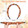 Whaline 4Pcs Fall Knotted Headbands Maple Leaves Pumpkin Sunflower Acorn Hair Hoop Autumn Harvest Decorative Hair Accessories for Thanksgiving Party