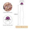 QIUTIMIY 20 Pack (Purple) Pearl Crystal Hair Pins Flower Rhinestone Hair Clips for Bridal Wedding Women Hair Jewelry Accessories, with Clear Containe