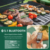 Meat Thermometer Digital Wireless, Bluetooth Smart Meat Thermometer with APP 500FT Remote for Grilling and Smoker,Portable Cooking Temperature Probe