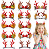 12 Pairs Reindeer Hair Clips, Deer Horn Barrettes for Women & Girls - Christmas Hair Accessories
