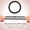 Chuangdi 12 Pieces Cotton Hair Ties Braided Elastic Hair Bands Ropes Braided Ponytail Holders Accessories for Women(Black)