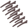 12 PCS YISSION 3.1 Inch Matte Alligator Hair Clips Barrettes, No Crease Duck Billed Clips for Sectioning & Styling Accessories for Women Girls Coffee