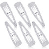 Geyoga 6 Pieces Rhinestone Snap Hair Clips 4 Inch Metal Hair Barrettes Hairpins Crystal for Women Wedding Accessories