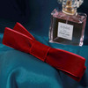 Andelaisi Vintage Satin Bow Hair Barrettes Red Velvet Bow Hair Clips Barrette Winter Ribbon Bow Headclip Barrette French Bowknot Hairclip Decorative