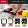 Fullstar Mandoline Slicer for Kitchen - Vegetable Chopper, Onion Potato Food Veggie Fruit Slicer and Cutter with Container, Kitchen Gadgets & Gifts,