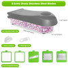 LHS Manual Food Processor Large Vegetable Chopper, 1002ML Pull String Chopper Garlic Mincer Onion Cutter for Veggies,Salad,Fruits, Nuts, BPA Free, WH
