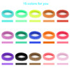300PCS Kids Toddler Hair Ties for Girls, Cotton Baby Hair Ponytail Holders, Tiny Seamless Elastic Hair Bands, Enough Soft and No Damage, 15 Colors, b