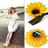 Sunflower Hair Clips and Barrettes for Women and Girls - 3Pcs Yellow Clips for Hair Styling, Christmas Party Hair Accessories