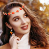 Fall Headband Thanksgiving Headband for Women Autumn Maple Leaf Hair Accessories Stretch Hairband Headpieces for Women Fall Holiday Party Decoration(