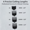 4 Pieces Professional Replacement Attachment Cutting Guide Guard Combs, 1/8" 1/4" 3/8" 1/2" Compatible with Wahl 5 Star Series Full-Sized Standard Ma