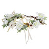 AWAYTR Leaf Flower Crown Garland Headpiece - Hair Floral Wreath Adjustable Flower Headbands for Bridal Wedding Festival Party Flower Leaves Crown (Cr