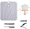 Professional Barber Cape with Adjustable Metal Clip Hair Cutting Cape Haircut Cape Salon Cape Hairdressing Neck Duster Brush Comb Hair Clips Set