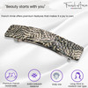 French Amie Oblong Handmade 3.5" Celluloid Automatic Hair Clip Barrette for Girls Strong Hold Hair Clips for Women No Slip Durable Hair Accessories,