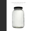 North Mountain Supply 1 Gallon Glass Jar Wide Mouth with Black Plastic Lid - USDA, BPA-Free, Made in the USA - for Fermenting, Storing, Canning, and