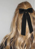 Velvet Hair Bow Clips Black Hair Bows for Women Girls 4.5 Hair Bow Ribbon Clip Adult Hair Bow Barrettes Accessories for Women