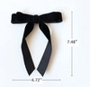 Velvet Hair Bow Clips Black Hair Bows for Women Girls 4.5 Hair Bow Ribbon Clip Adult Hair Bow Barrettes Accessories for Women