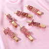 Glitter Valentines Day Hair Clips Rhinestone Love Letter Hairpins for Women Girls Sweet Romantic Cupid Heart Alligator Clips Barrettes Pretty Stylin