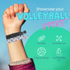 Volleyball Hair Ties Set, Purple No Crease Hair Elastics, Volleyball Accessories for Players, Teams & Gifts