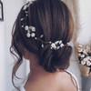 JAKAWIN Bridal Hair Vine Wedding Hair Accessories Flower Hair Piece for Women HV103 (Silver)