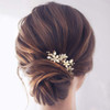 JAKAWIN Pearl Hair Accessories Bridal Hair Clip for Wedding Decorative Hair Pins Women HP065 (Gold)