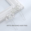 JAKAWIN Pearl Hair Accessories Bridal Hair Clip for Wedding Decorative Hair Pins Women HP065 (Silver)