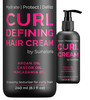 Curl Cream  Lightweight Leave-In Curl Defining Cream for Curly & Wavy Hair, Anti-Frizz Moisturizer and Curl Activator Texturizer with Macadamia and