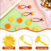 72 Pcs Hair Accessories Set - Self Hinge Barrettes, Bows, Flowers, Plastic Clips for Baby Girls, Toddlers (Orange, Red, Yellow, White)