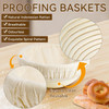 Sourdough Starter Kit - Banneton Proofing Basket 9 Inch Round & 10 Oval, Complete Sourdough Bread Baking Supplies with Starter Jar, Bread Sling, Lame