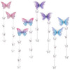 PAGOW 8pcs Butterfly Hair Tassel Clips Cute Alligator Barrettes Valentines Wedding Prom Birthday Hairpin Accessories for Women Girl (Blue Purple Pink