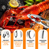Seafood Crab Crackers and Tools, 21 Pcs Crab Leg Crackers Tools, Lobster Crackers and Picks Set, Crab Utensils Seafood Tools, Crab Forks Scissors Lob