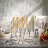 Cooking Utensils Set- Umite Chef Khaki Silicone Kitchen Utensils Set, 34PCS Heat Resistant Kitchen Gadgets Tools Set with Grater, Wooden Handle Kitch