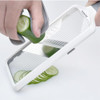 ZKIRON Handheld Mandoline Slicer for Kitchen - Adjustable 3-Thickness Vegetable Slicer (1mm-3mm) with Food Holder - Safe Potato Slicer & Cucumber Cut