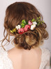 Kercisbeauty Bridal Floral Red Rose Flower Hair Combs Wedding Hair Piece Set Barrette Evening Party Hair Accessories for Women Girls