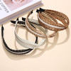 NVENF 6Pack Straw Headbands Rattan Earrings for Women, Boho Raffia Straw Knotted Hairband, Wide Woven Twist Hair Hoop, Summer Beach Headwear Hair Acc