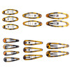16pcs Snap Hair Clips, Classic Tortoise Hair Clip, Vintage Hairpin Accessories for Women Girls, Metal Barrettes Various Size and Style Combinations S