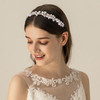 Oriamour Crystal Wedding Headbands Handmade Bridal Headpieces For Bride Flower Girl Wedding Hair Accessories For Bridesmaids Prom Party (Rose Gold)