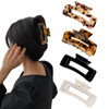 Aaiffey 4PCS Hair Claw Clips, Non-Slip Tortoise Hair Jaw Clips, Leopard Stylish Hair Clamps,Strong Hold for Thick Thin Curly Hair Styling Accessories