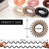 KANPRINCESS 27 PCS Spiral Hair Ties,No Crease Coil Hair Elastic Hair Bands Multi Color Waterproof Phone Cord Hair Accessories For Women Girls Ponytai