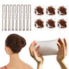 Invisible Hair Nets and U Shaped Hair Pins Set/Hair Bun Shaper Set with 50Pcs Elastic Edge Mesh Hair Nets and 10Pcs Positioning U Shaped Hair Pins fo