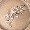 JWICOS Flower Girls Gold Headpiece Hair Comb Pearl Crystal Rhinestones Hair Accessories for Birthday, Party, Wedding (Gold)
