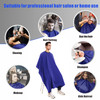 izzycka Barber Cape for Men-Waterproof Large Hair Cutting Cape-Professional Styling Adults Self Haircut Apron,Hair Salon Nylon Blue Capes, with Adjus